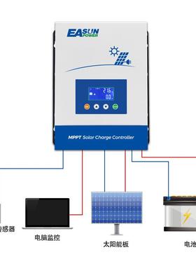 MPPT太阳能制器1伏00A大功率ICharger光家庭发电12V/24V/36/4V8V