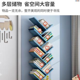 简易书架物架L74B L20落地简约学生创树形客置厅家用书旁收桌意纳