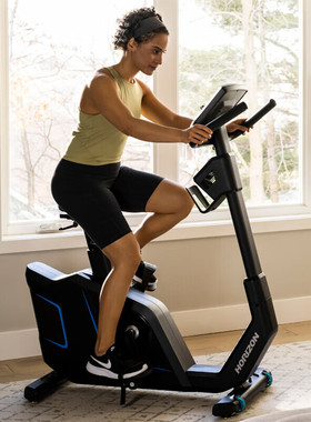 乔山5.0U家用立式电磁控健身车室内有氧运动智能健身训练动感单车