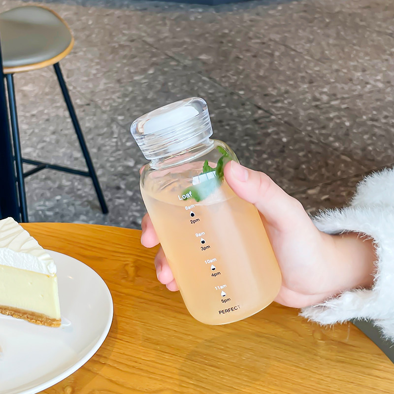 玻璃杯2024新款女大容量泡茶杯透明咖啡杯便携果汁牛奶杯学生水杯