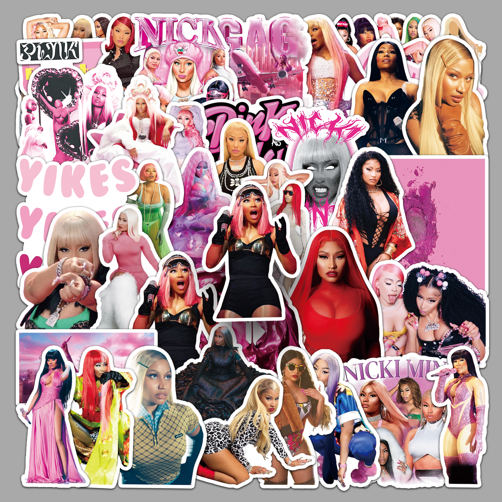 100张nicki minaj麻辣鸡贴纸潮流酷炫美国女歌手涂鸦iPad相册贴纸