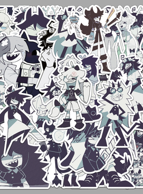 100张Fundamental Paper Education贴纸酷炫动画涂鸦滑板手账贴纸