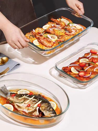Toughened Pyrex baking tray family fish dish oblong for oven