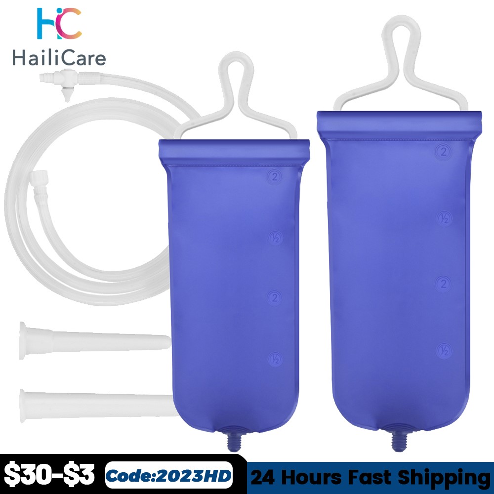 1.6L/2L Protable Enema Bag Kit Reusable Vaginal Anal Washing