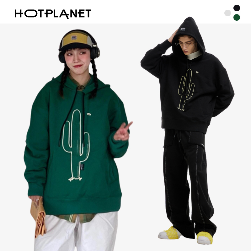 hotplanet撞色扭花纯棉重磅卫衣