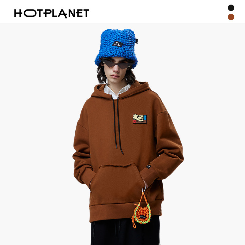 HOTPLANET男女生卫衣新款连帽纯棉美式潮流重磅550g