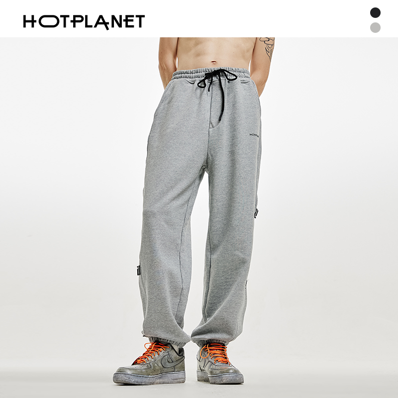 hotplanet潮流硅胶点缀重磅卫裤