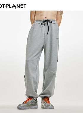 HOTPLANET裤子男春季束脚潮流oversize运动美式高街卫裤重磅450g