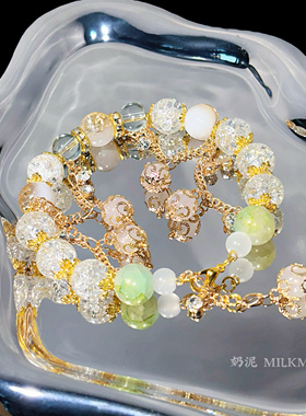 原创设计长月烬明琉璃串珠手链白