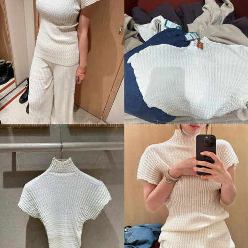 3/11 20:00 重磅LP knit top 100%意大利长绒棉优雅白天鹅针织衫