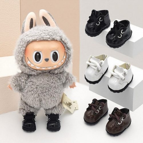 拉布布小皮鞋Labubu鞋子8分BJD娃