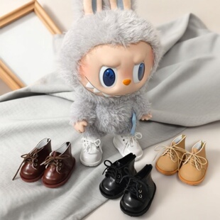 拉布布鞋子labubu皮鞋38cm13英寸玲娜贝儿皮靴30/40CM棉花娃娃鞋