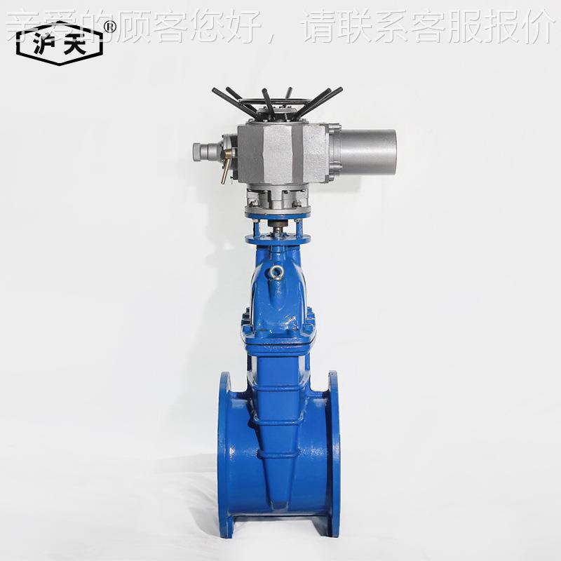 沪天0阀门法兰电动闸阀Z法兰电动45XN-10/16DN40-D1940阀门