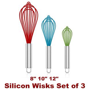 Silicone Rubber Whisk Balloon Wire Whisks Kitchen Cooking