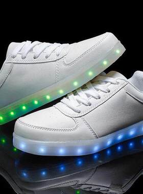 LED lighting shoes men sneakers women 七彩发光鞋男女休闲板鞋