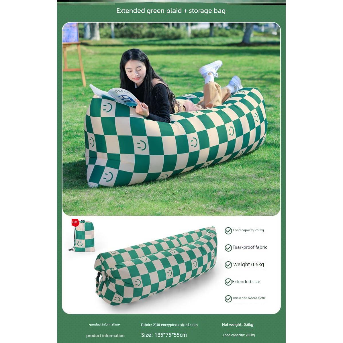 Outdoor inflatable sofa air mattress portable camping suppli - 实物图