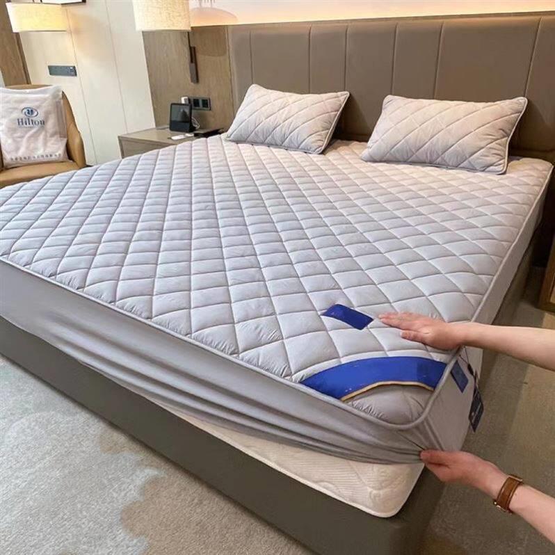 Hotel Fitted Mattress Topper Bed Pad Protecto Cover Queen - 实物图