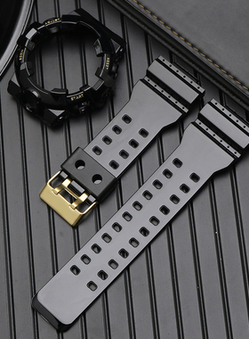 适配卡西欧手表带黑金武士GA-710GB/GBX/700BCE-1A/SKC树脂外表壳