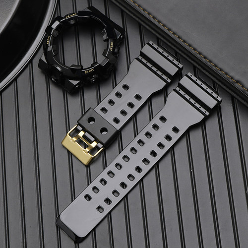 适配卡西欧手表带黑金武士GA-710GB/GBX/700BCE-1A/SKC树脂外表壳