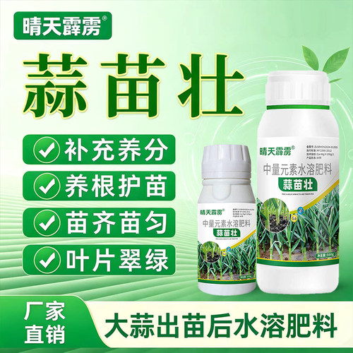 蒜苗提苗剂生根壮苗液叶面肥大蒜根系粗壮提苗助长水溶肥