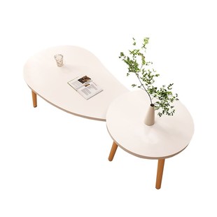 速发轻奢小户型客厅茶几小桌子简约家用圆形小茶几家用沙发小边几