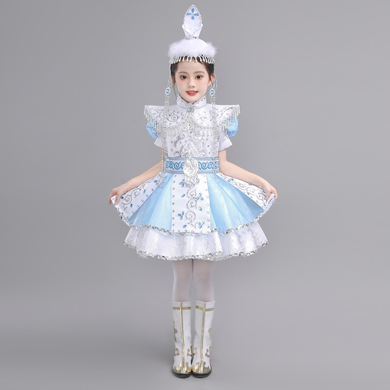 现货速发藏族儿童服装六一演出服童独唱藏服开场舞藏舞表演服民族