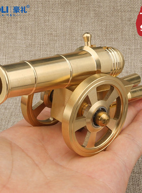 速发纯铜大放摆件模型炮黄铜开业礼炮怀旧炮鞭炮火炮金属车铜炮