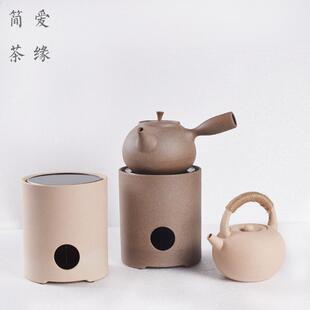 手工白泥烧水壶陶壶煮水煮茶壶静音无辐射快速电陶炉家用 日式