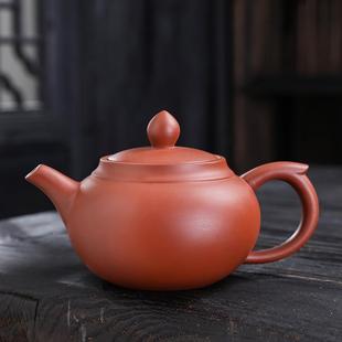 原矿朱泥紫砂壶手工功夫茶具泡茶壶单壶如意壶大容量家用