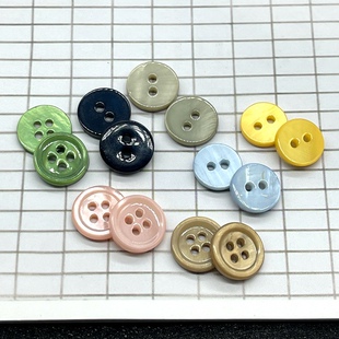 高档天然贝壳纽扣彩色四眼珍珠贝衬衫羊毛衫T桖开衫西服贝壳扣子