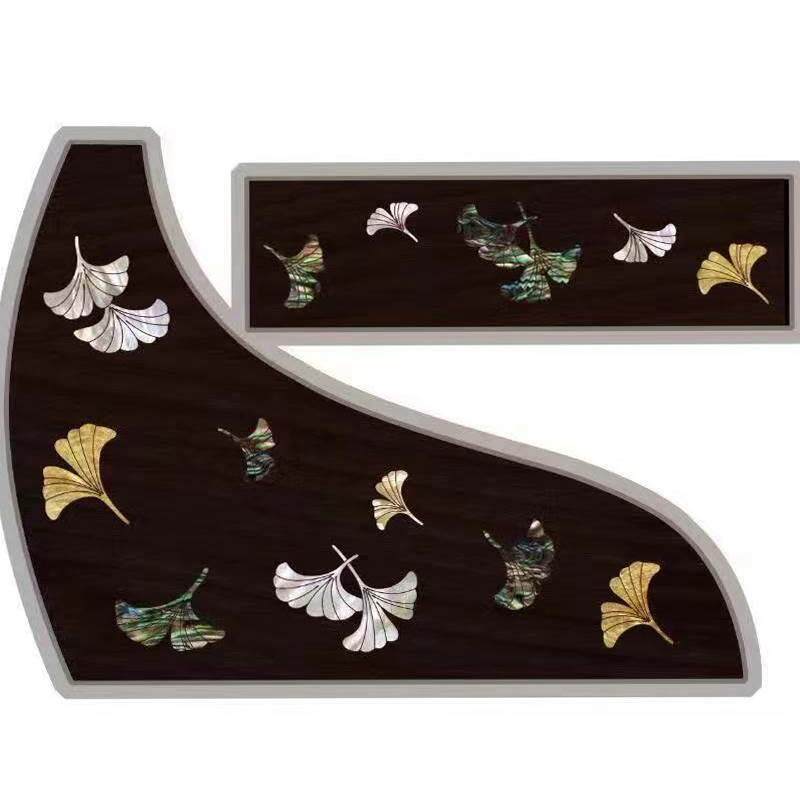 中国风花鸟覆古家具水移画彷螺钿贴纸乐器古筝面板水转印贴画