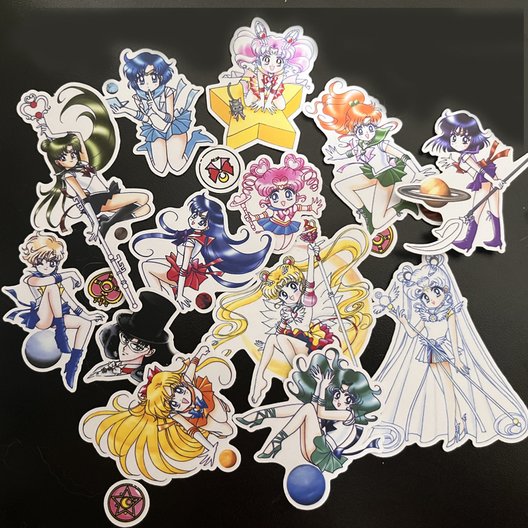 满38包邮/sailor Moon原画Q版美少女战士手帐贴纸相册日记本装饰