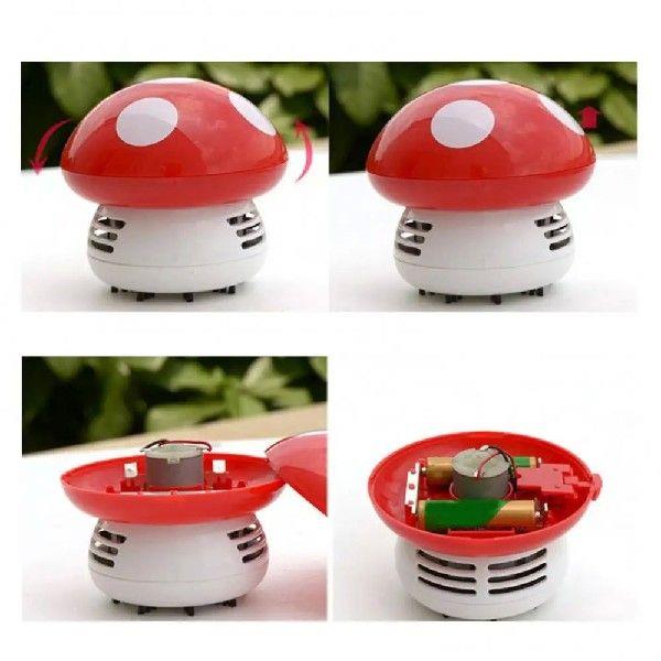 Mini Vacuum Cleaner Cartoon Mushroom Dust Removal Office