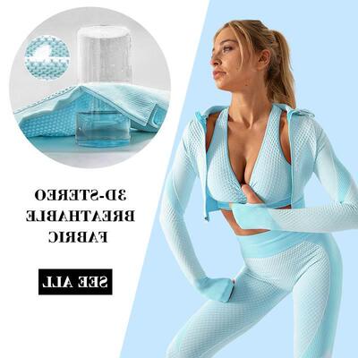 2/3PCS Seamless Women Yoga Set Workout Sportswear Gym Clothi
