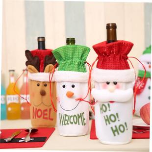 bottle bag for Christmas Claus wine Santa 酒瓶套 decorated