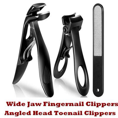 Nail Clippers Wide Jaw Fingernail Angled Head Toenail