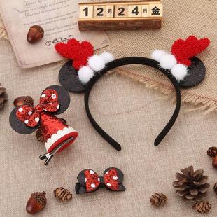 Mickey hair headband bow fastening Hairpin Christmas