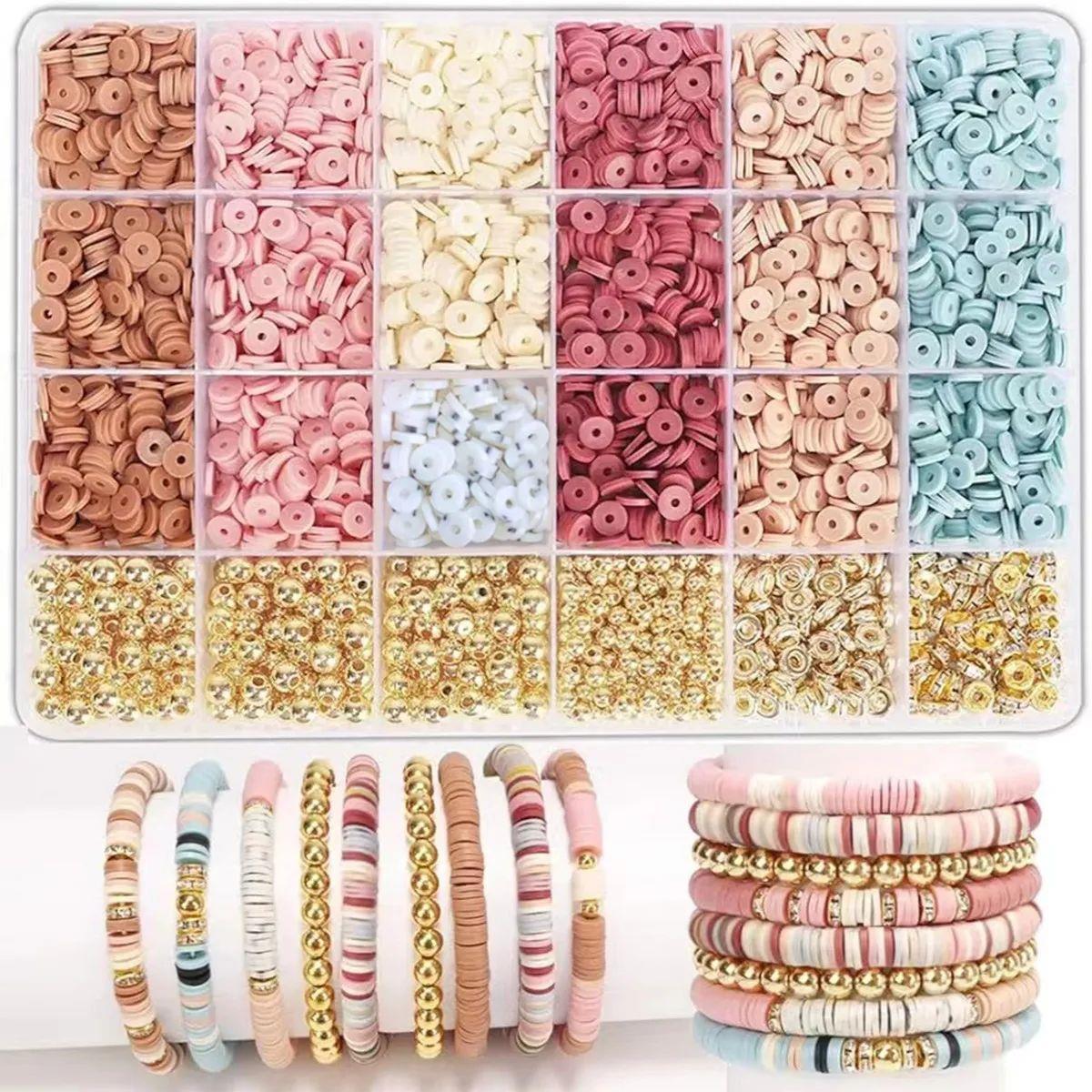 Clay Beads Bracelet Kit Friendship Bracelet Making Kit Golde