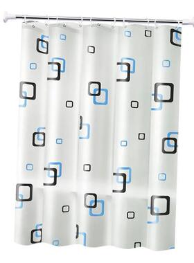 The bathroom shower curtain checkered PEVA Environmental