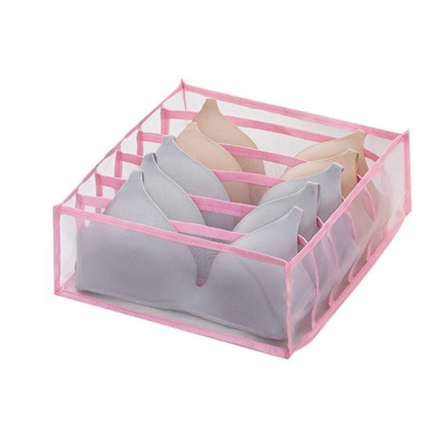 storage box 7 grids bra organizer foldable drawer organizer