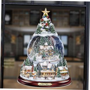Music Box Snowman New Glass Tree Window Decoration Christmas