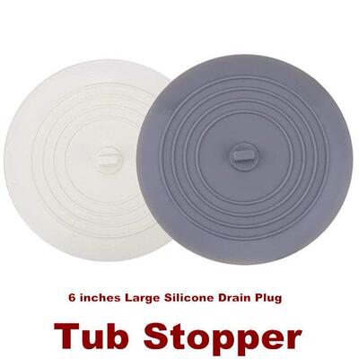 Tub Stopper Silicone Drain Plug Hair Flat Suction Cover