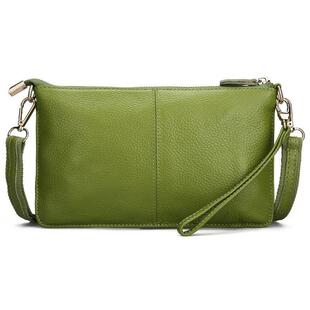 Women Genuine Leather Day Clutches Candy Color Shoulder Bag0