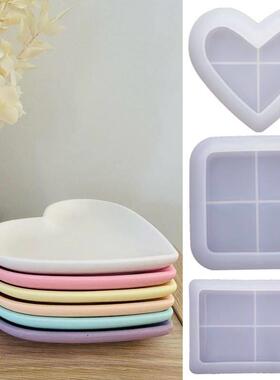 Heart Shape Tray Silicone Molds DIY Concrete Cement Plaster