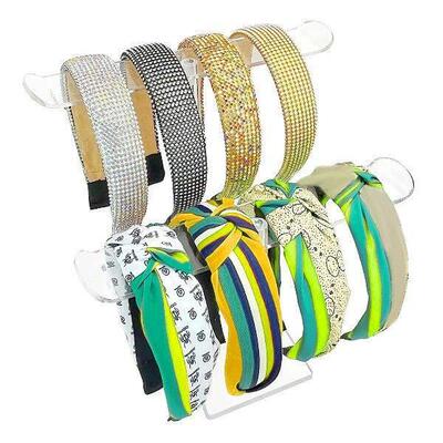 Acrylic Headband Stand Double Layers Headband Holder Clear