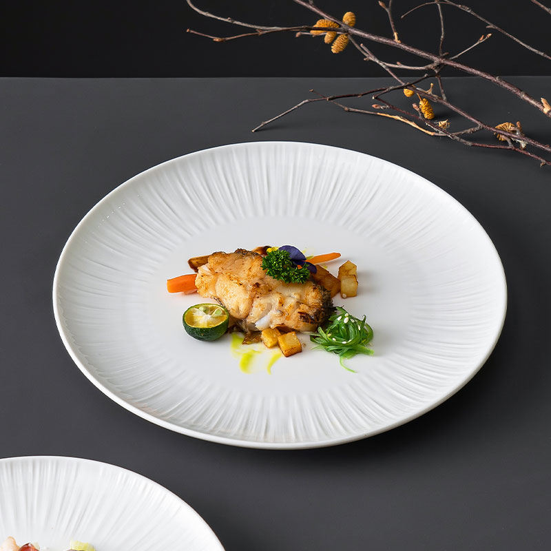 陶瓷意面盘高级浅盘菜盘家用日式沙拉盘新款创意西餐餐盘酒店商用