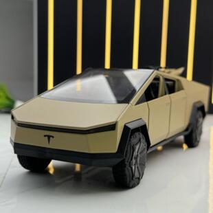 【DZ099】XLG合金车模1比28特斯拉皮卡越野车带声光回力玩具车音