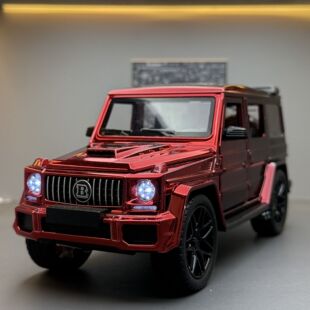【DZ091】车致合金车模1:24巴博斯电镀版越野车声光回力玩具车音