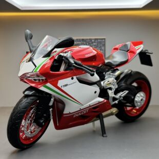 【DZ091】嘉业合金车模1比9杜卡迪1199摩托车带惯性玩具车音效模