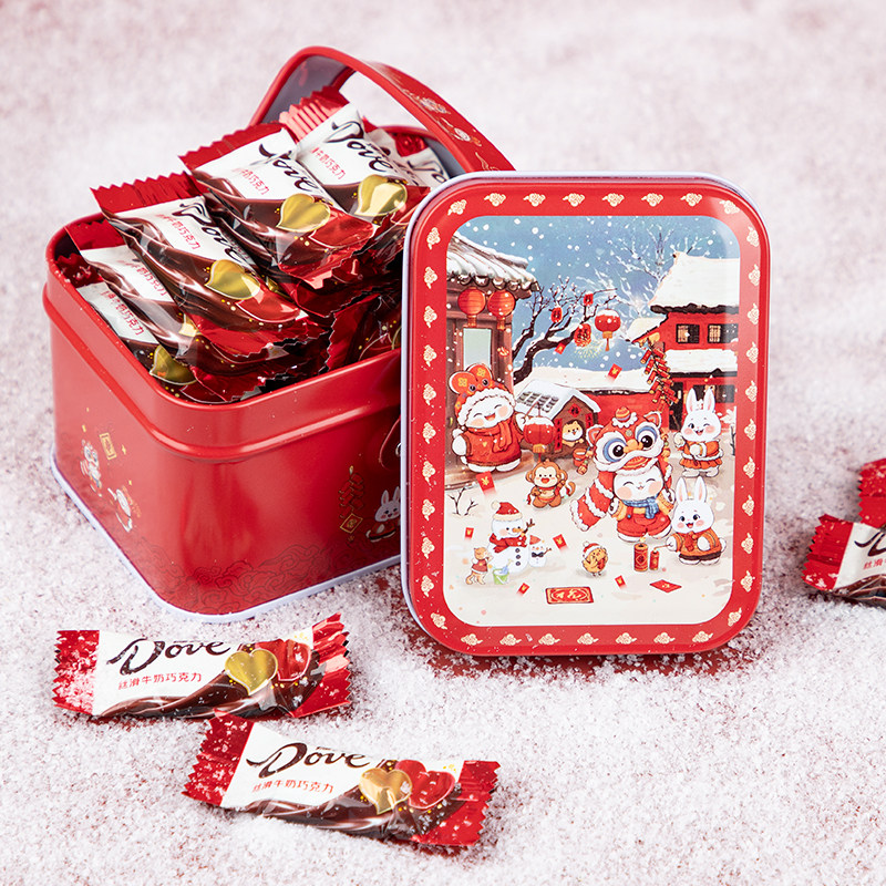 德芙巧克力礼盒铁盒装新年送男女朋友生日礼物牛奶喜糖伴手礼零食